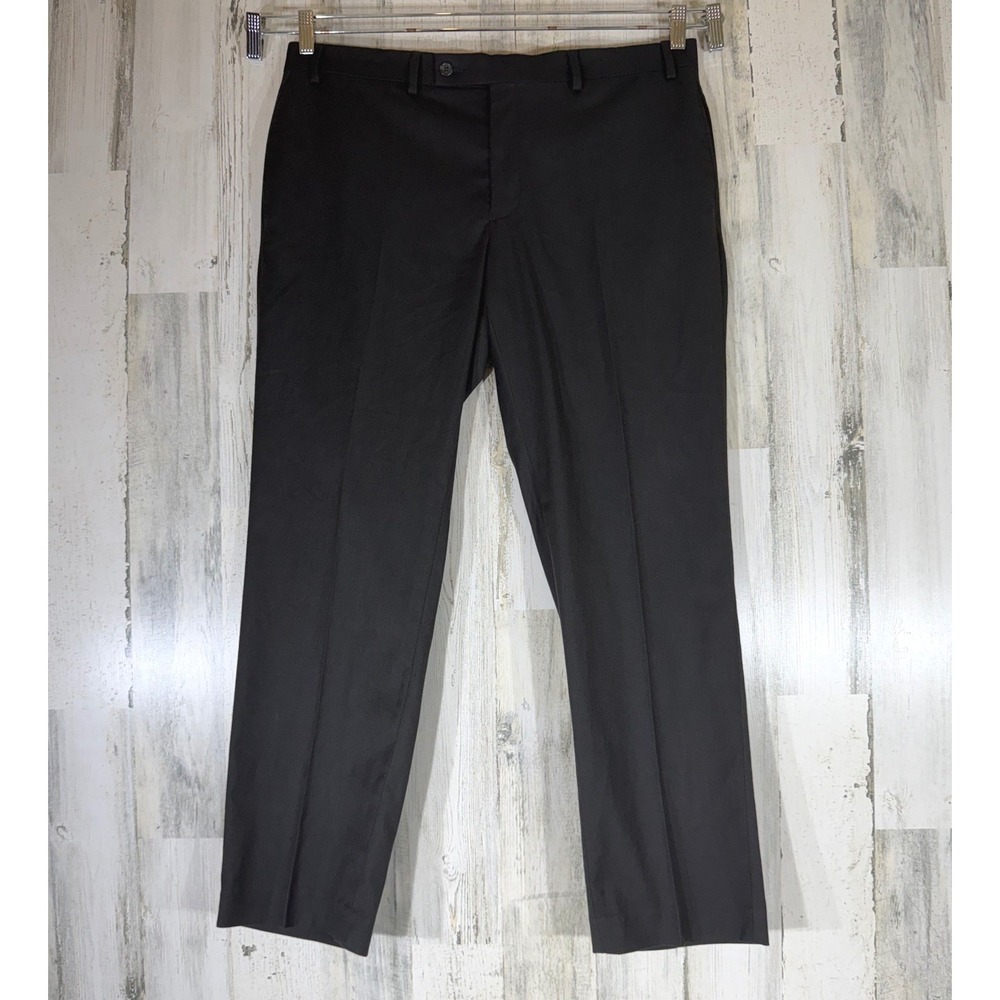 LRL Lauren Ralph Lauren Dress Pants 36W 30L Dark Gray Slim Straight Business